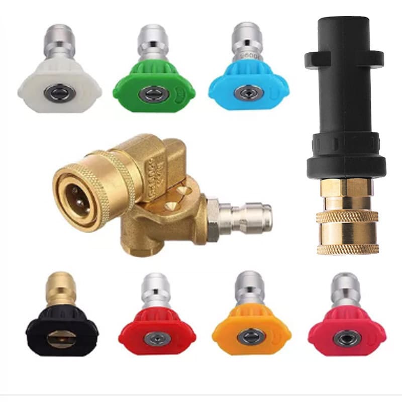 Cross-border Karcher K Series High Pressure Water Gun K2K3 Foam Bottle Adapter 5-Gear 1/4 Quick Connect 6-in-1 Fan Nozzle