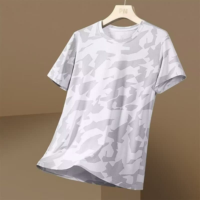 Camouflage men's short-sleeved T-shirt summer thin breathable sports quick-drying clothes 2025 new half-sleeved men's clothing