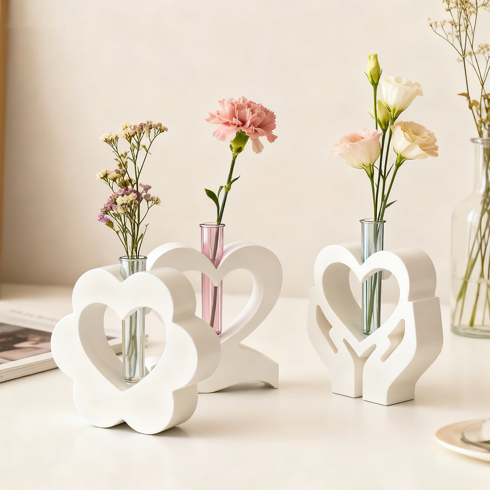 Simple Love Arch Vase Mold DIY Epoxy Resin Irregular Plaster Decoration Silicone Mold
