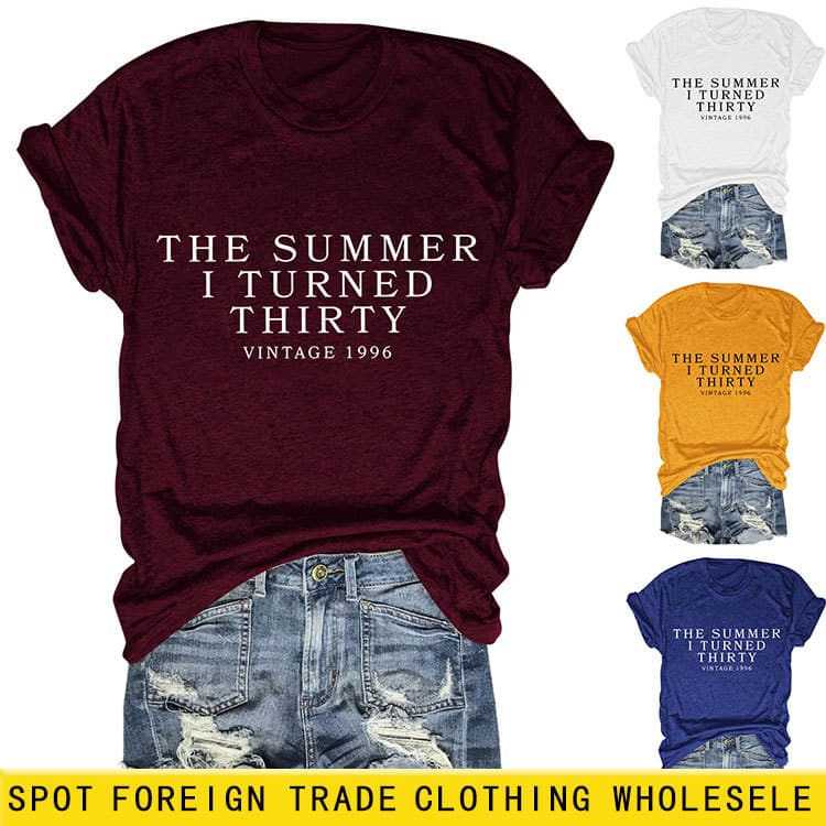 The Summer I Turned - Women's Casual Round Neck Short Sleeve T-Shirt for eBay US/EU Independent Station