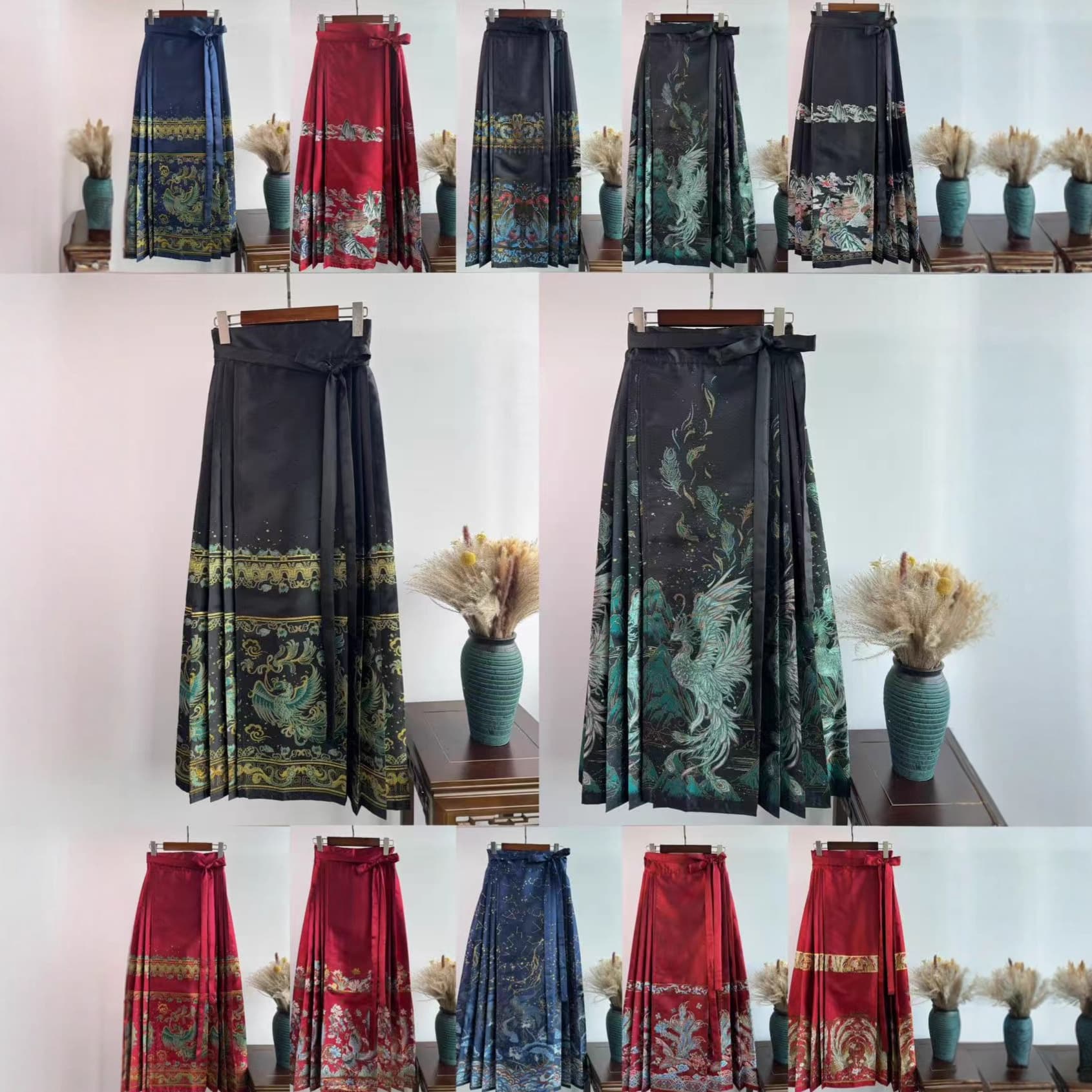 Heavy-duty embroidered red horse-face skirt with gold weave and heavy embroidery, a new style of traditional Chinese wedding dress for toasting and engagement.