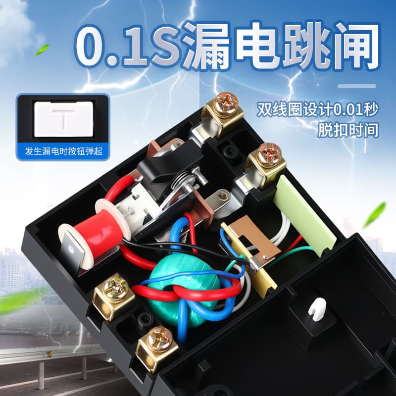 DZL18 Household Leakage Protection Switch Miniature Molded Case Overload Circuit Breaker Insulated Flame-Retardant Protector