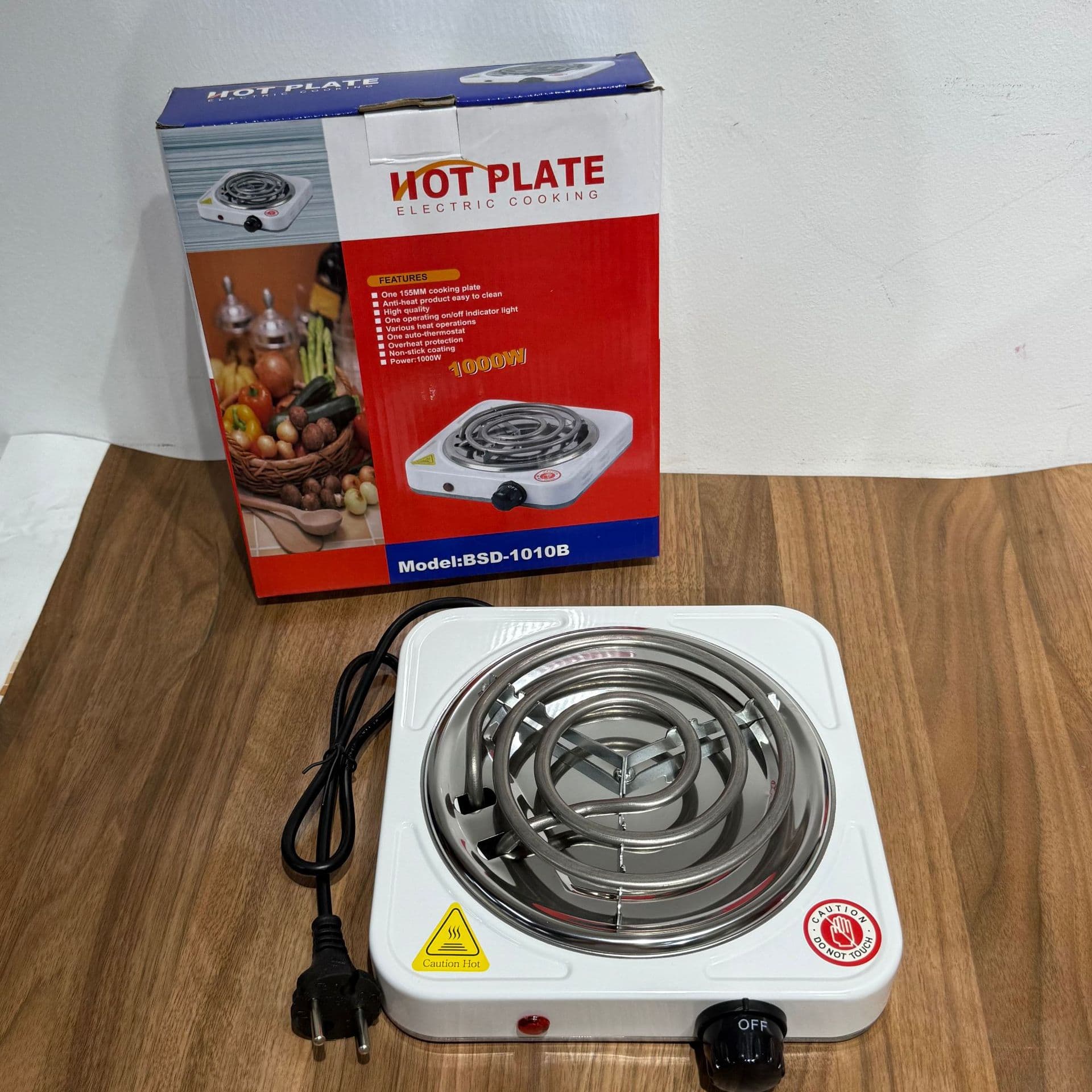 European Plug Single Tube Hot Plate - Adjustable Electric Heating Stove, Milk Warmer, Heating Plate, Small Stove for Herbal Decoction and Coffee