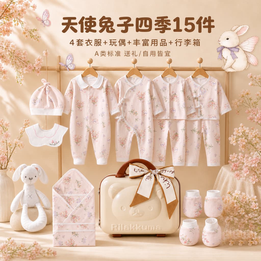 New Baby Gift Box Newborn Clothes Set Autumn Winter Newborn Full Month Gift Maternity Package Blanket Full Set