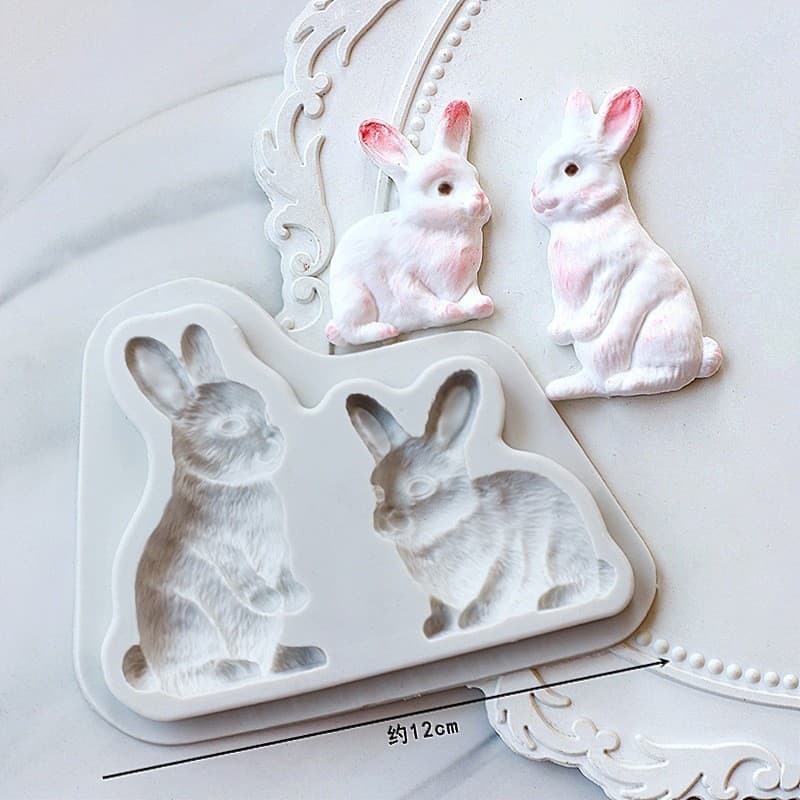 Rabbit Carrot Silicone Fondant Mold Easter Egg Chocolate Mold DIY Handmade Cake Mold