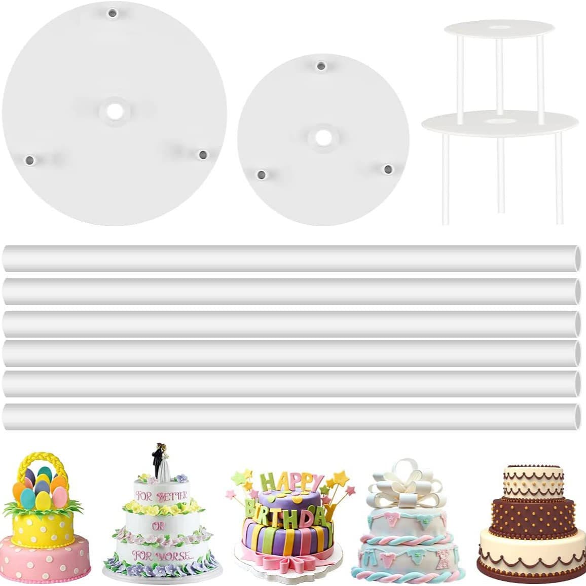 Amazon Hot Sale Double Layer Cake Punching Bracket Pad Suspended Cake Heightening Punching Bracket Pad Baking