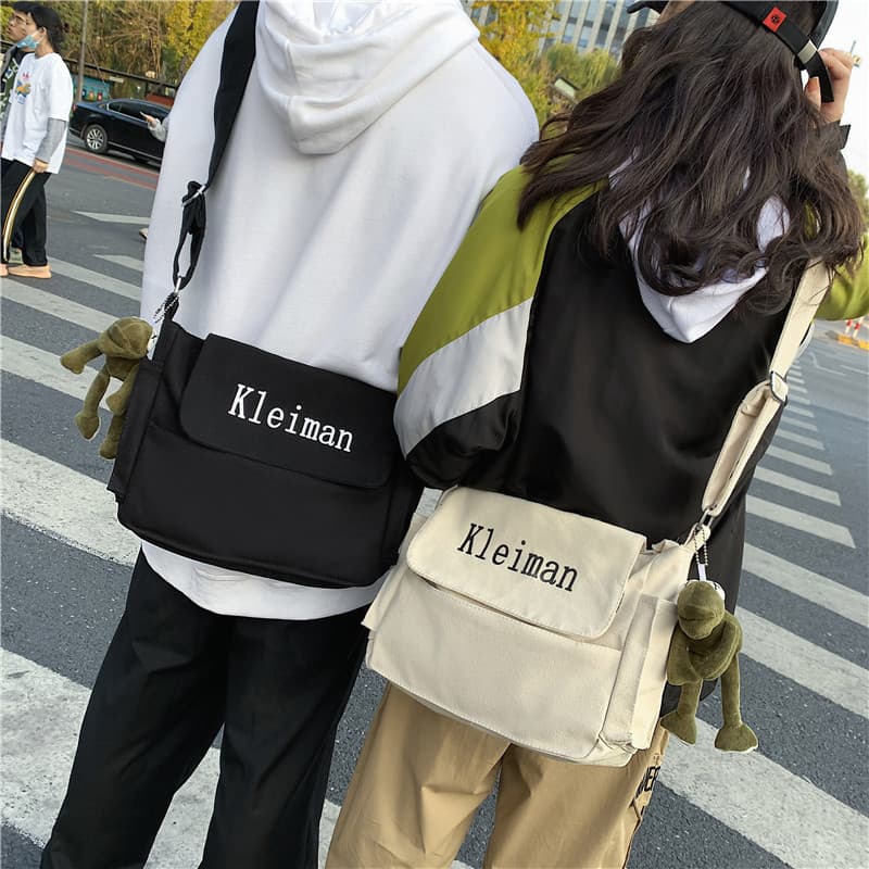 Messenger crossbody bag, Japanese style, women's shoulder bag, functional work bag, 2020 trendy brand crossbody bag, street style.