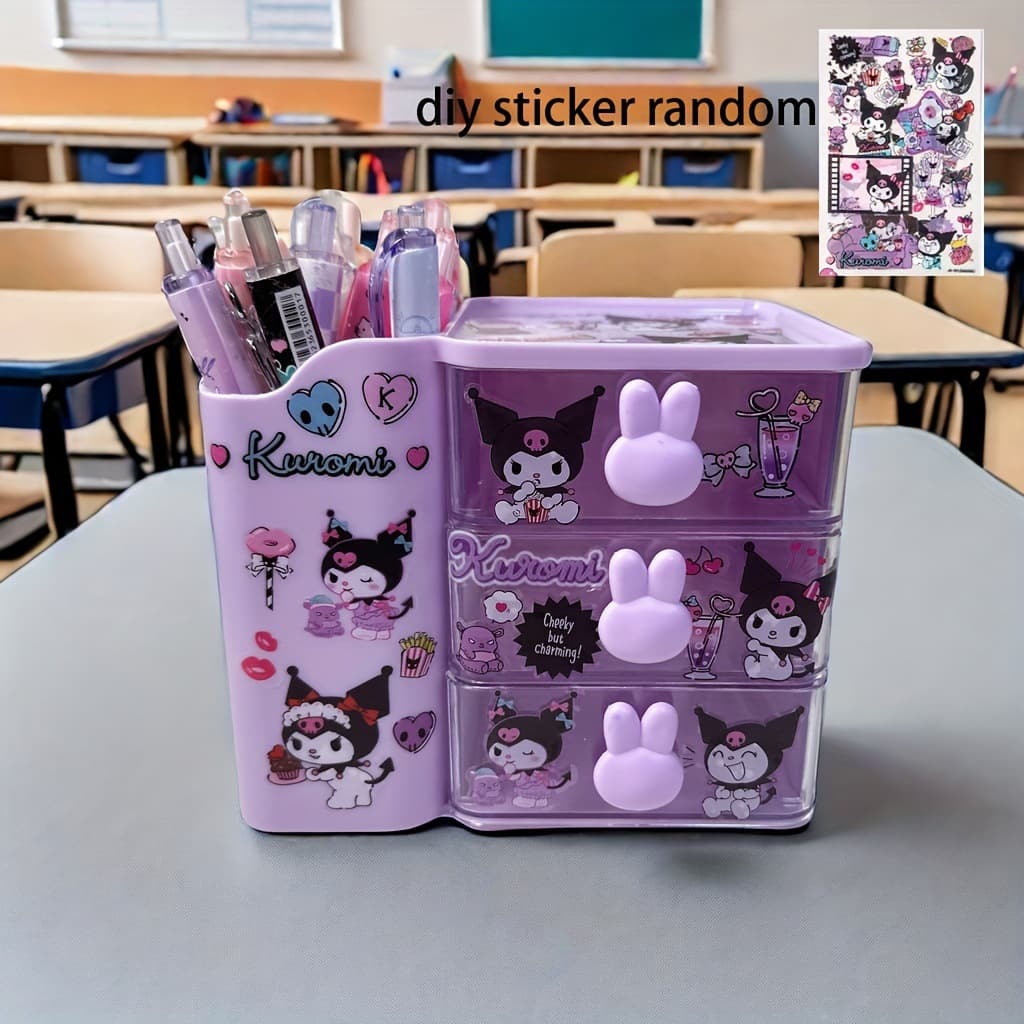 Minimalist Cross-Border New Pen Holder with DIY Official Stickers