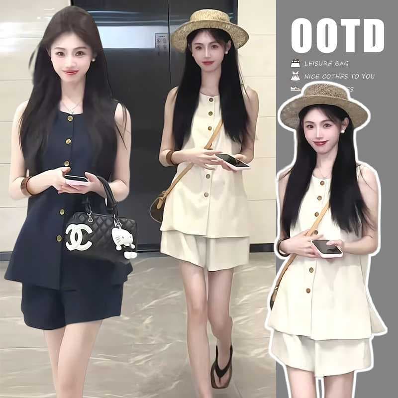 Maternity Casual Suit Summer Lyocell Tencel New Style Shorts Fashionable Slimming Comfortable Casual Set