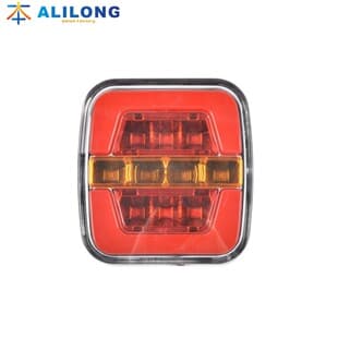 Cross-border Stock Truck Tail Light 12V/24V LED Universal Truck Tail Light Trailer Square Light High Brightness Trailer Light
