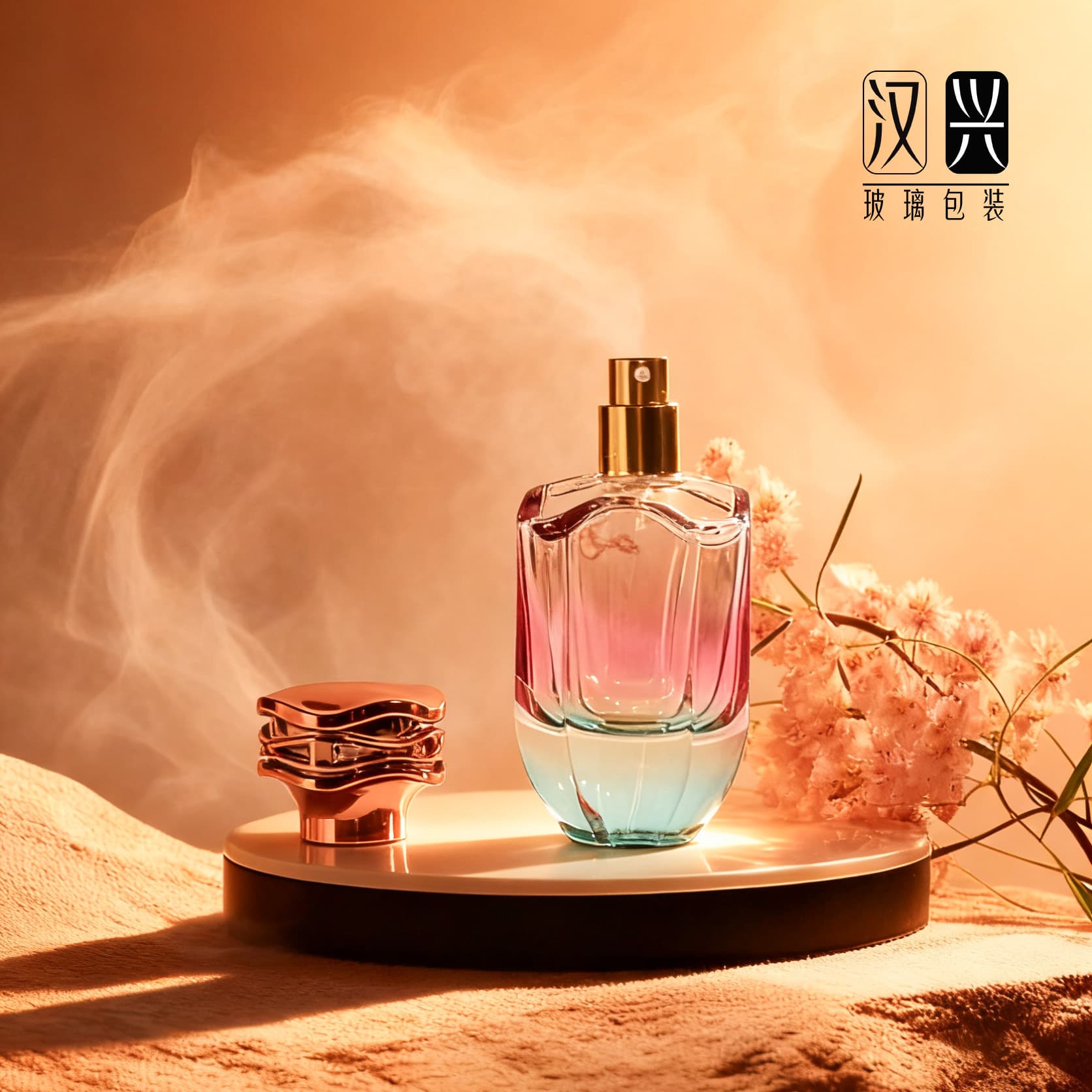 Custom-Made Crystal White Glass Perfume Refill Bottle Press Spray Bottle 15mm Neck 50ml Empty Perfume Bottle
