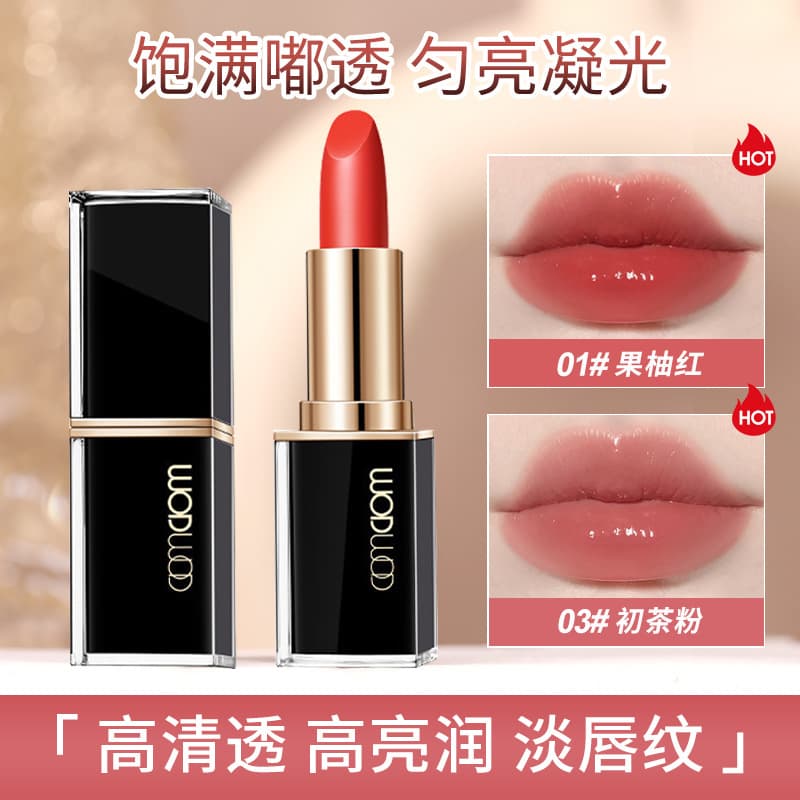 WODWOD Shui Ying Translucent Solid Lip Gloss Lipstick Watery Mirror Pout Lip Student Party No-Makeup Whitening Female Lipstick