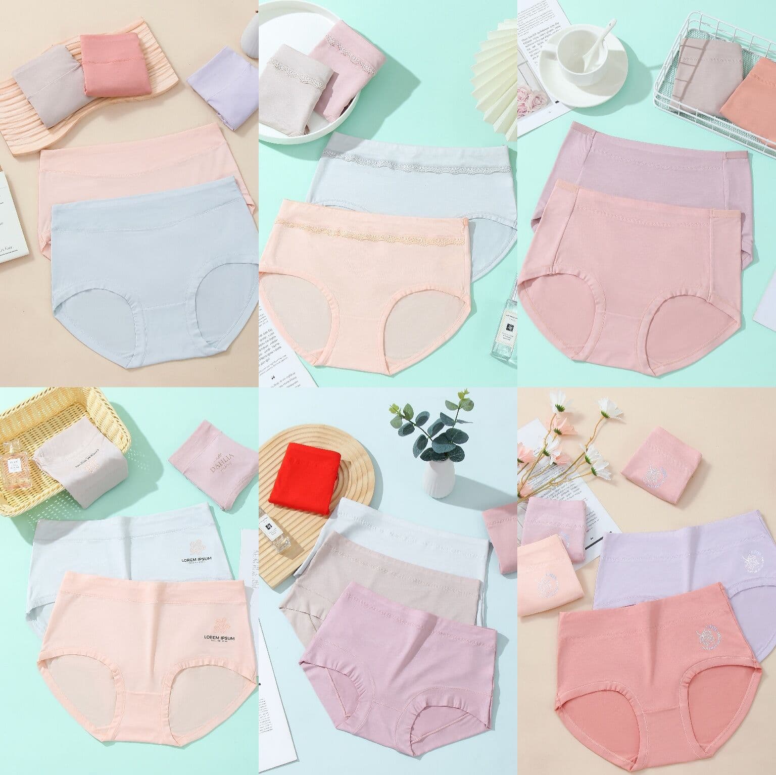 Factory wholesale women's cotton underwear, women's cotton briefs, plus-size cotton panties, wholesale for street stall and live streaming