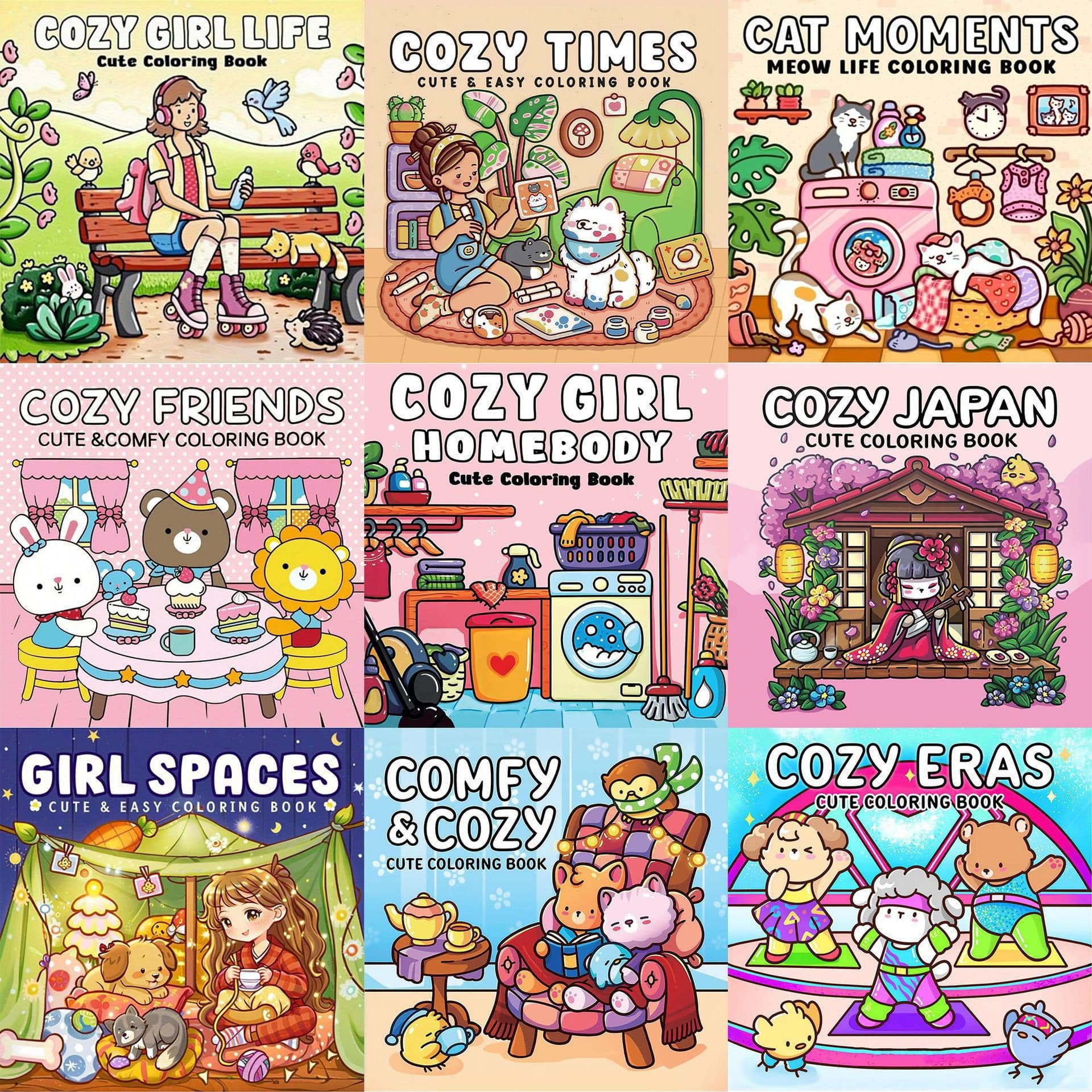 New Cross-Border Product Spooky Cutie Coloring Book Paperback Monster Series Coloring Book