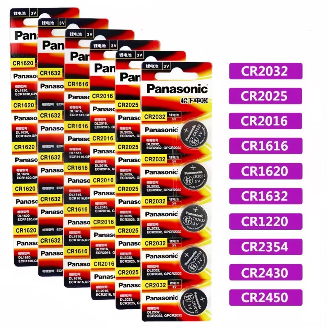 CR2032 Button Cell Battery CR2016 CR2025 for Car Key Remote Control Computer Motherboard Watch