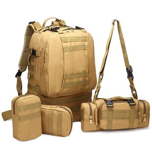 Men's Travel Bag Oxford Fabric Outdoor Backpack Military Hiking Backpack Luggage Combo Large Capacity Backpack Photography Bag