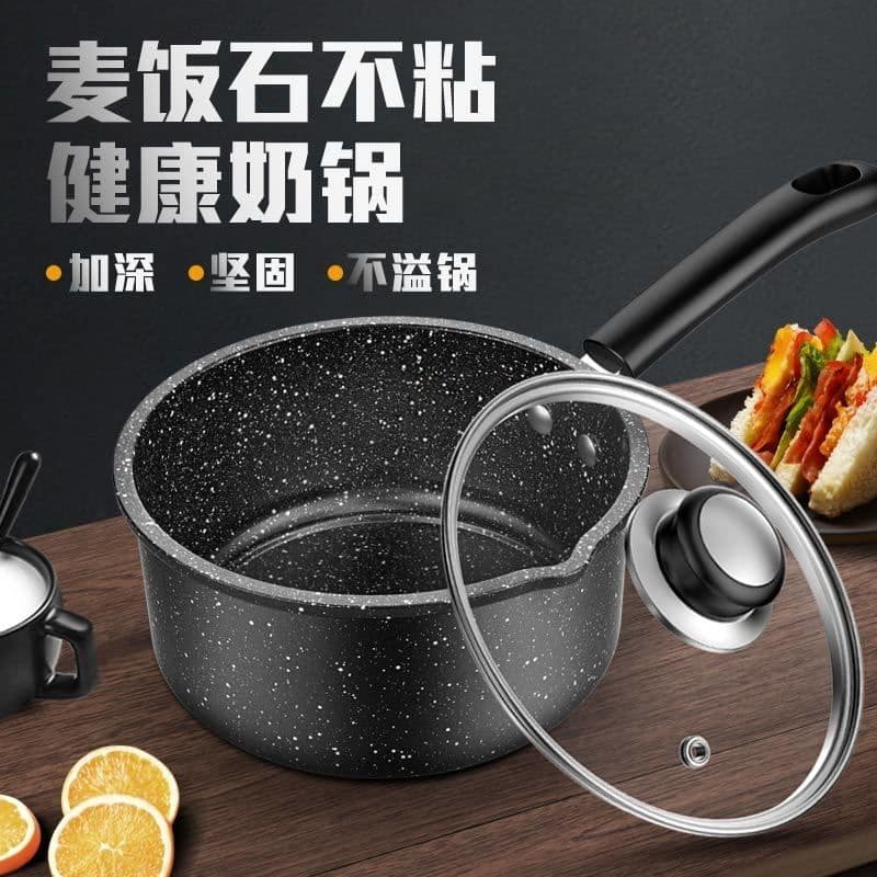 Maifan stone milk pot soup pot household small stir-fry baby food supplement pot sticky small milk pot instant noodle pot snow flat pot Maifan stone