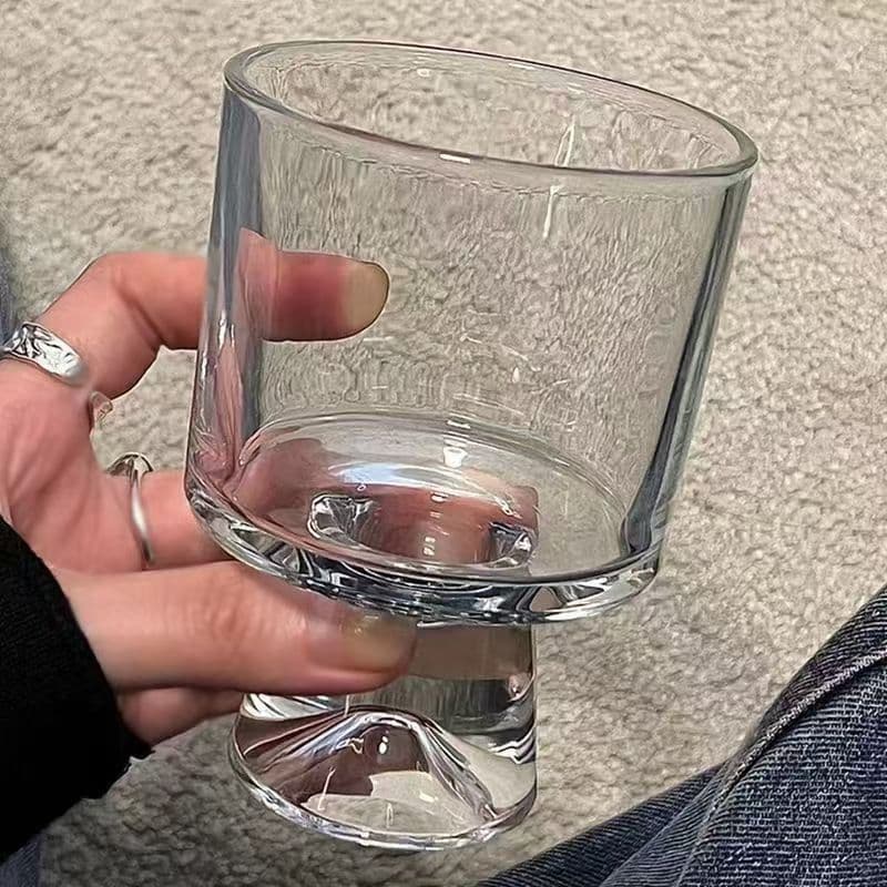 Wholesale multi-color thickened goblet, cold brew coffee cup, water cup, juice drink, high-looking glass cup, ice cream cup