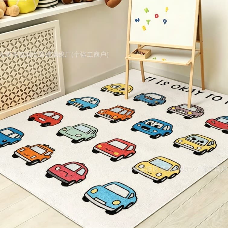 Cross-Border Amazon Children's Car Toy Blanket, Non-Slip, Water-Absorbent, Imitation Cashmere Carpet, Soft, Quick-Drying, Easy-Care Floor Mat