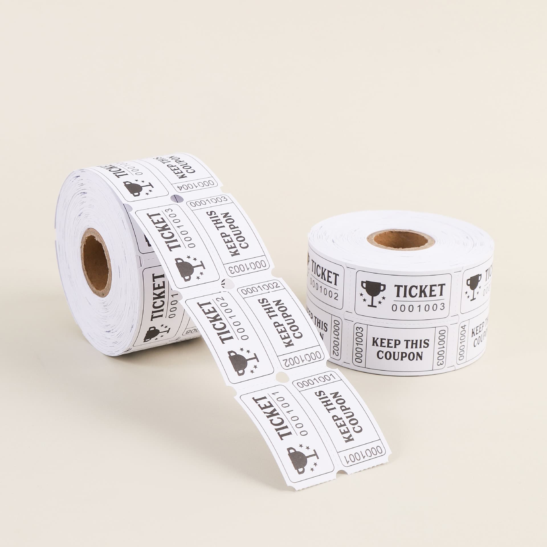 2025 Cross-border Amazon Large Event Double Row Raffle Ticket with Serial Number Code Game Ticket Admission Ticket