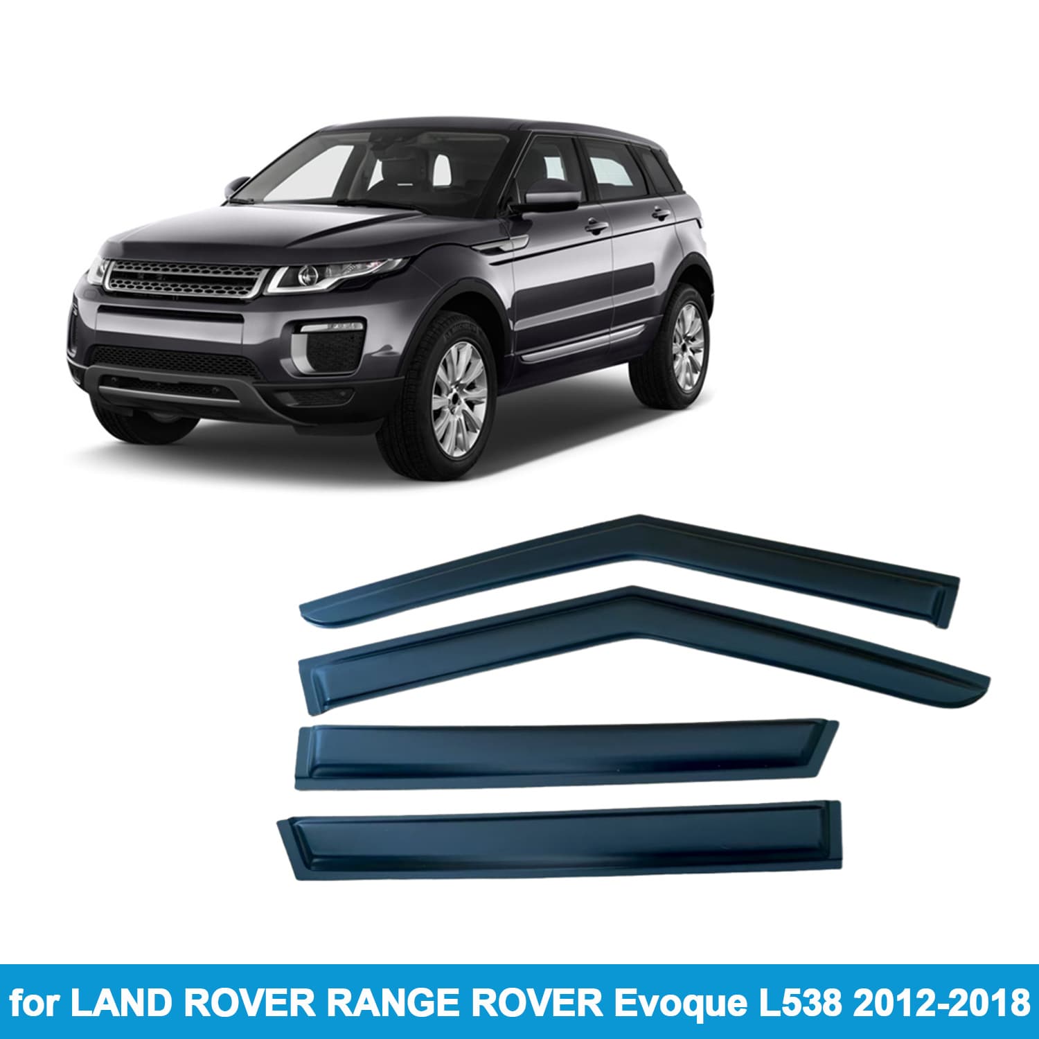 Compatible with Land Rover Range Rover Evoque L538 2012-2018 Rain Guards Side