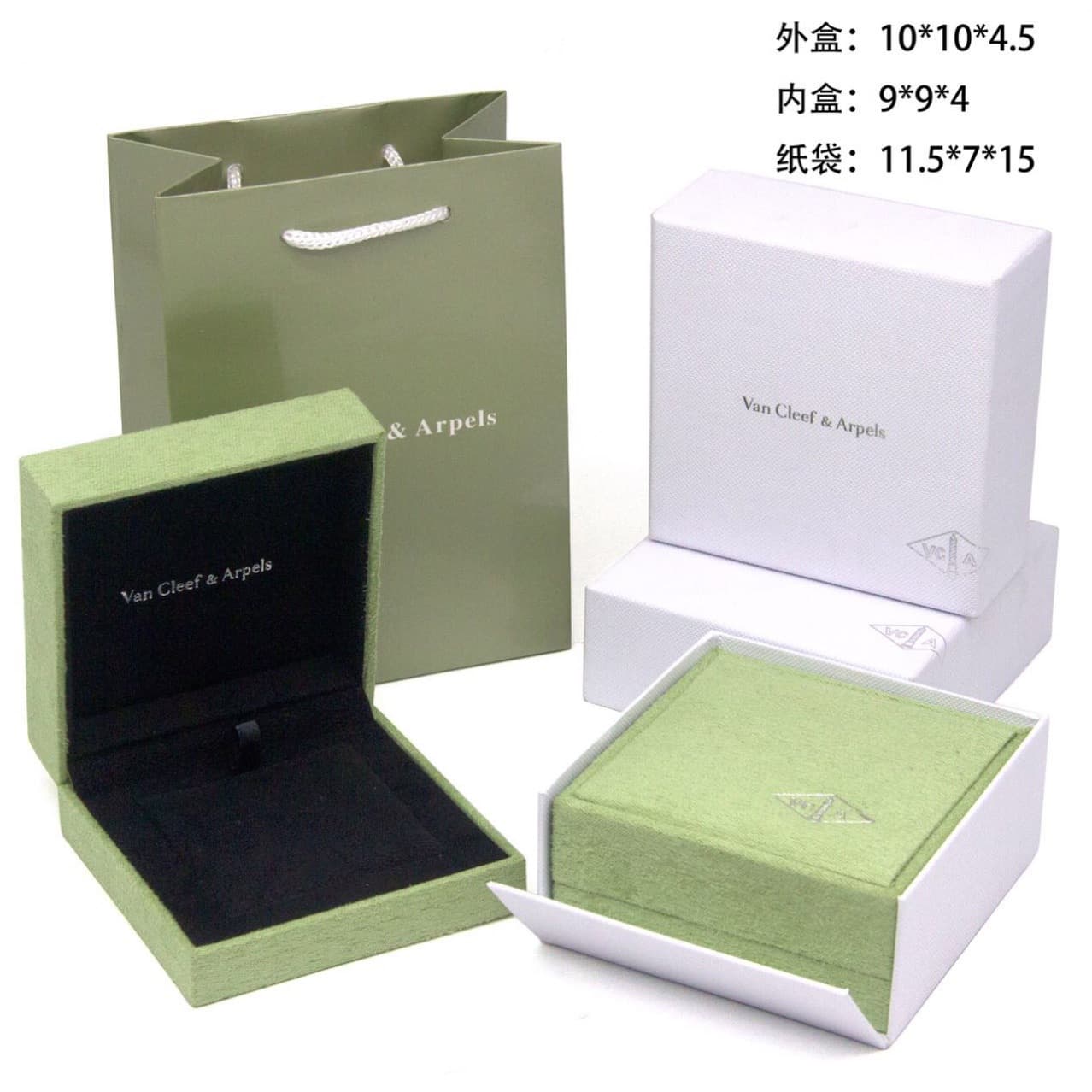 Van Cleef & Arpels Alhambra Bracelet Necklace Bangle Ring Jewelry High-End Packaging Gift Box 10-Motif Sweater Chain Packaging