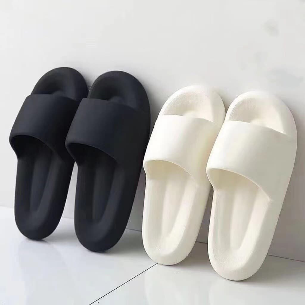 Men's Summer Soft-Soled Indoor Non-Slip Odorless Silent PVC Slippers for Couples, Women's Summer Slippers