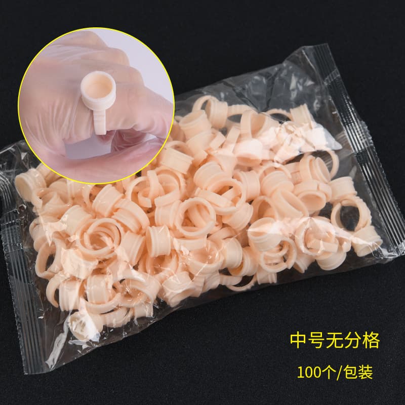 Semi-Permanent Tattoo Ink Cup, Ring Cup, Eyelash Extension Glue, Silicone Finger Ring, Tattoo Supplies and Tools
