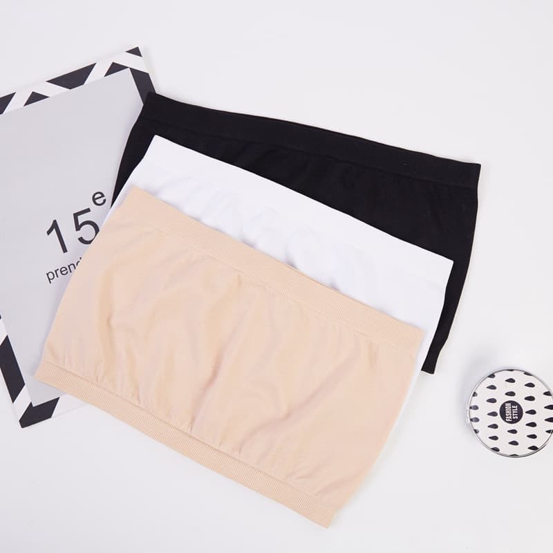 High Elastic Seamless Wrap Chest One-Piece Seamless Breathable Base Layer Anti-Running Tube Top Manufacturers Direct Approval