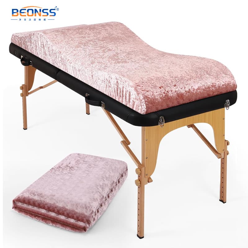 New nursing and beauty massage mattress, curved design, beauty salon tattoo folding portable physiotherapy bed foam pad