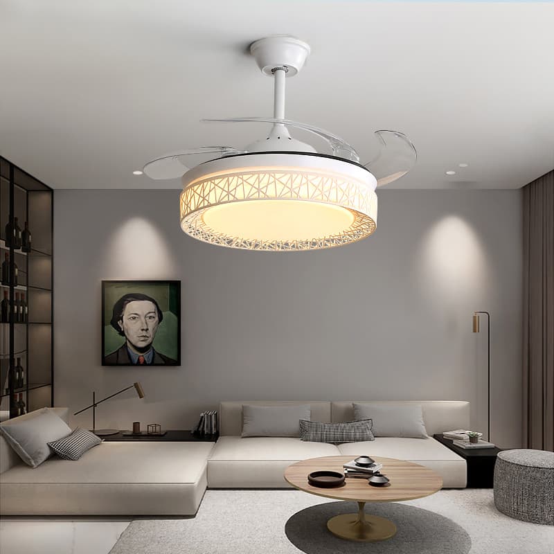 Nordic Invisible Fan Light Bird's Nest Ceiling Fan Light Smart Inverter LED Lighting Invisible Fan Light