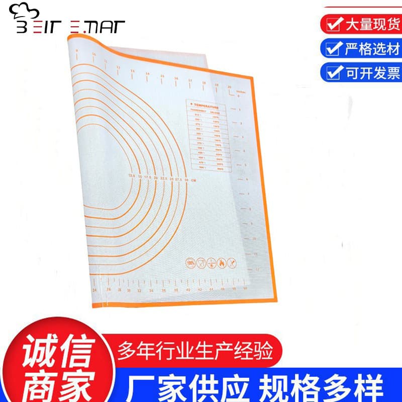 Amazon Hot-selling 40*60CM Silicone Rolling Pin Mat Easier Adsorption Foldable Stackable Kneading Mat