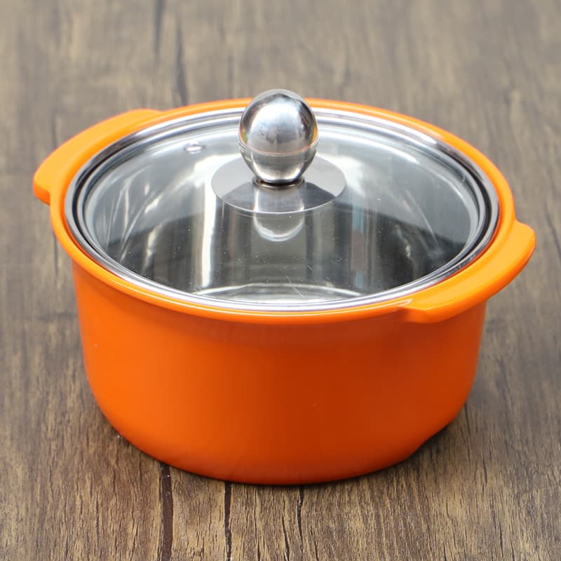 Melamine Heat-Proof Sleeve Pot, Commercial Stainless Steel Induction Cooker Compatible, One-Person One-Pot Swivel Shabu-Shabu Hot Pot