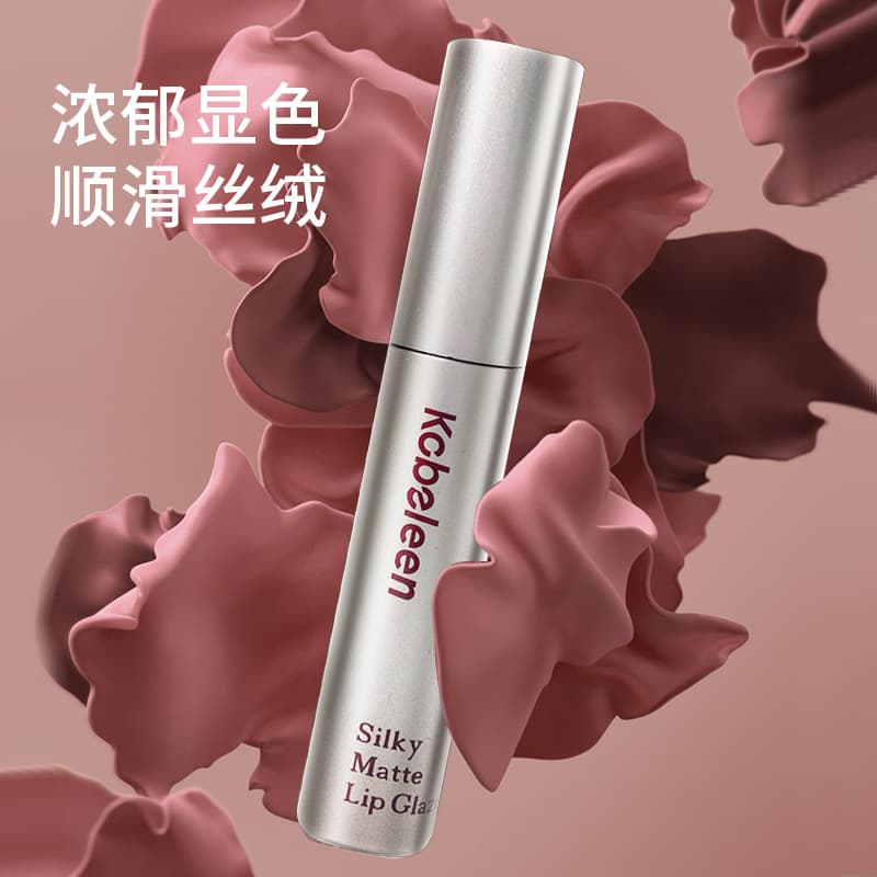 Kobeleen Smooth Matte Liquid Lipstick Autumn Winter Velvet Matte Lip Mud Lightweight Non-Stick Lip Gloss Long-Lasting Lip Color Student Wholesale