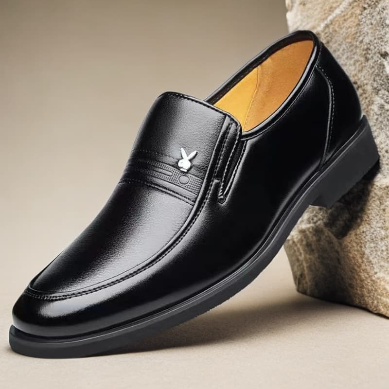 [Real Soft Leather] Men's Casual Elderly Leather Shoes Business Formal Wear Middle-aged and Elderly Dad Shoes Work Security Shoes