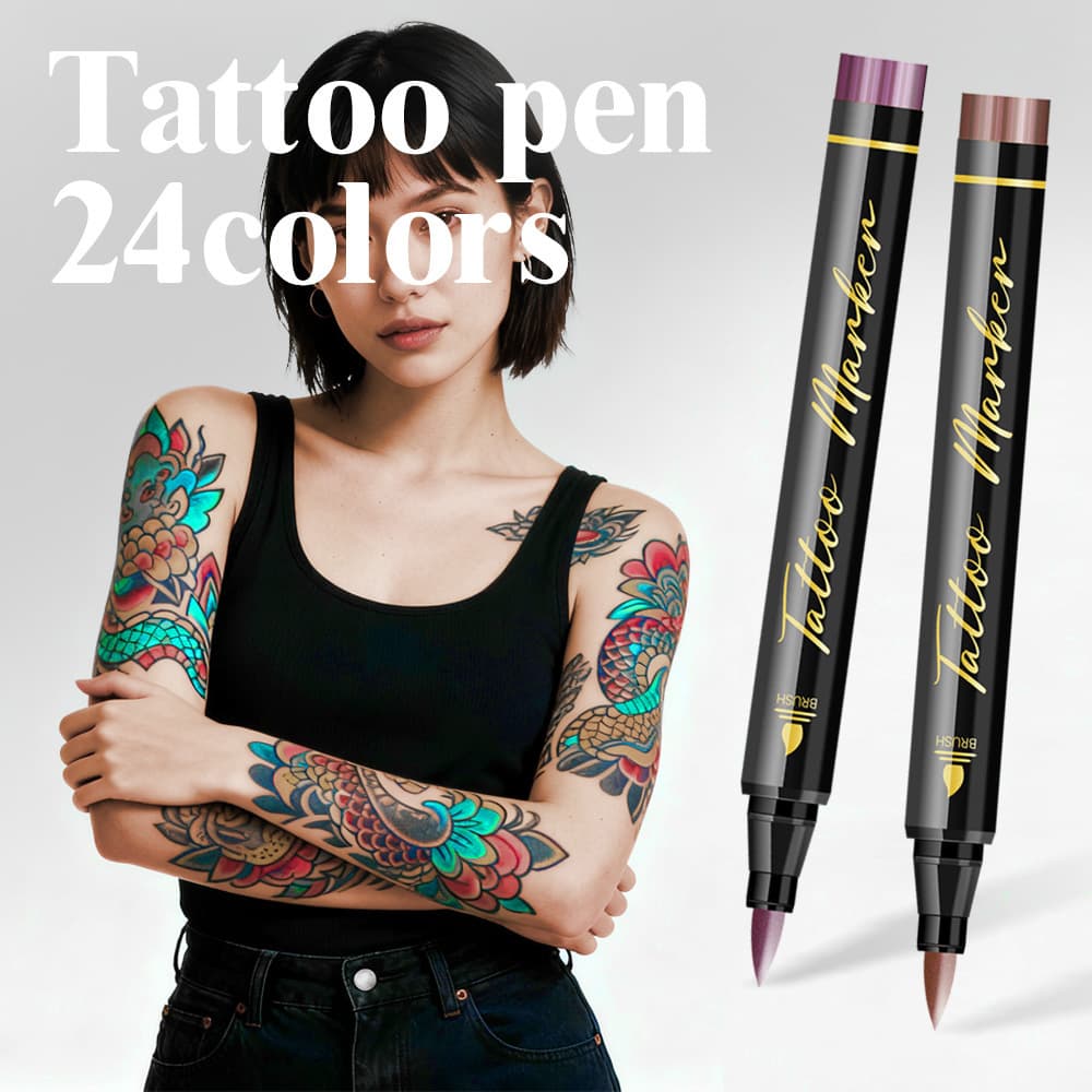 Cross-border Tattoo Pen, Washable Tattoo Body Marking Pen, Temporary Skin Tattoo Marker
