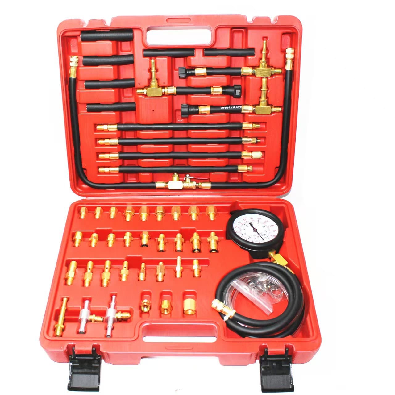 TU-443 Automotive Fuel Pressure Gauge Testing Tool for All Vehicle Models, Gasoline Pressure Gauge Injection Oil Pressure Tester