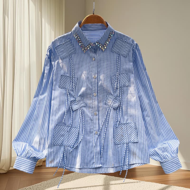 Chiffon Blouse for Women Vintage Romantic Spring Autumn Elegant Flowy Top
