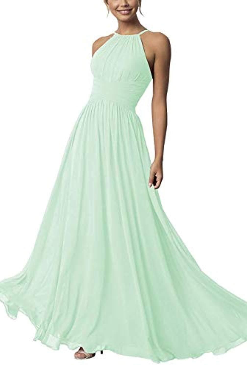New Cross-Border Strapless Chiffon Bridesmaid Dress A-Line Prom Evening Gown Pleated Slim Fit Sleeveless Pink Dress