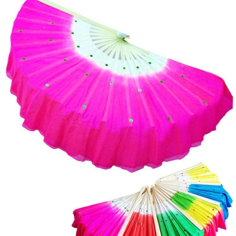 Dance Fans Double-Sided Extended Square Dancing Jiaozhou Yangko Left-Right Paired Fans Performance Adult Children Dance Fans