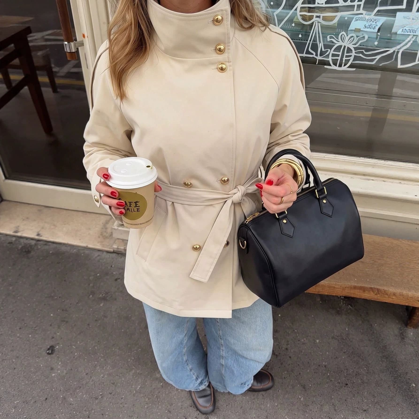 Cross-border exclusive European and American style stand-up collar short windbreaker for women, gold buckle straps to slim the waist, versatile coat for commuting
