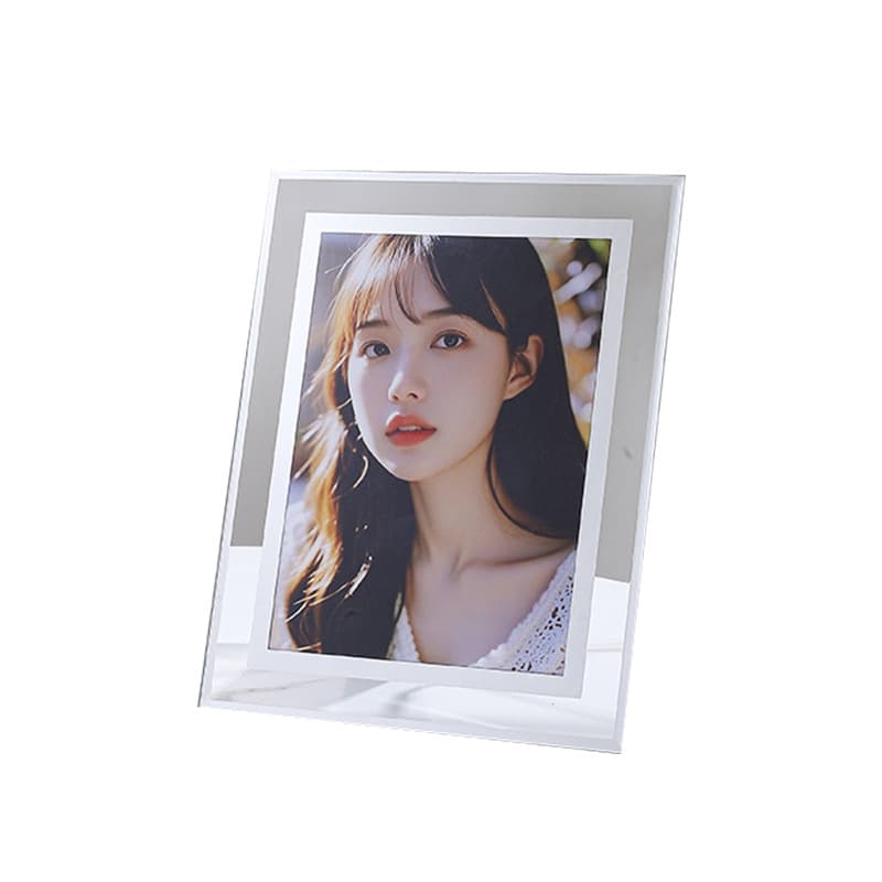 Clear Glass Picture Frame Tabletop Stand 10-Inch Empty Frame Simple 5x6 7 8 Inch A4 Crystal Photo Frame Premium Look