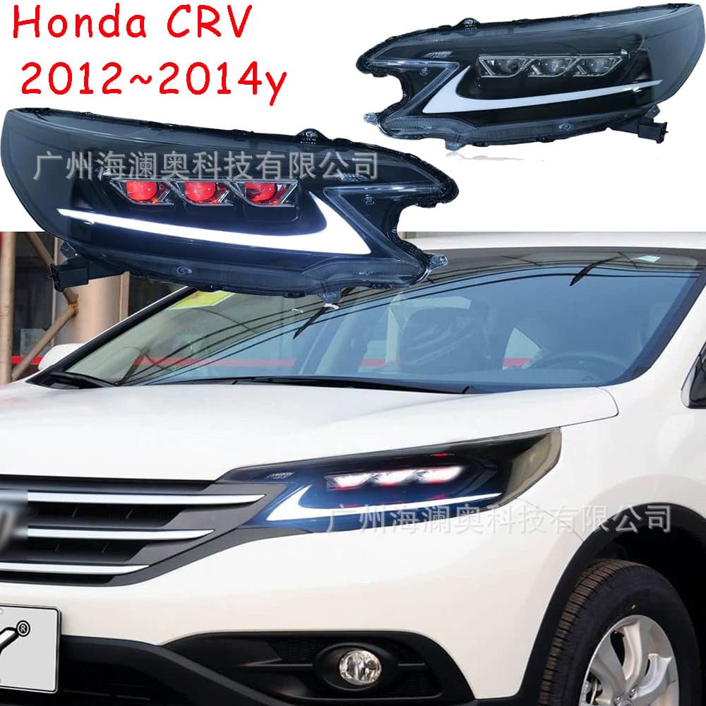 For Honda CR-V Headlight Front Light CR-V Fog Light Bumper Warning LED Daytime Running Light 2012~2014 Model
