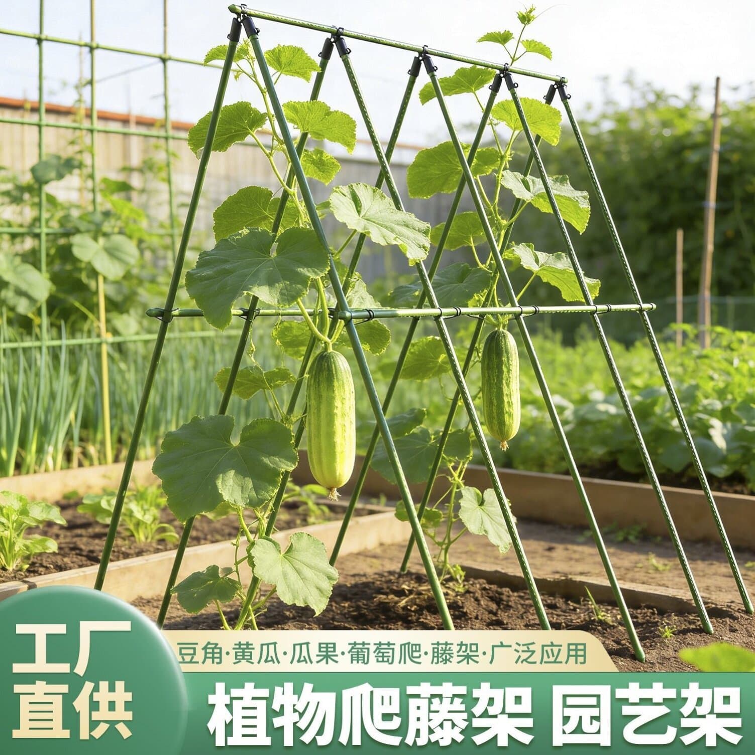 One-piece drop-shipping vegetable climbing trellis, beans and cucumber holder, luffa, cucumber, vine climbing pole, vegetable garden vegetable stand