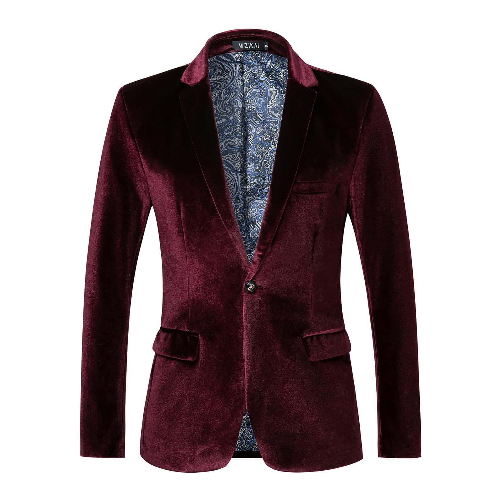 Cross-border Men's 2024 Spring/Autumn Casual Slim Fit Velvet Suit Jacket Men's Formal Blazer