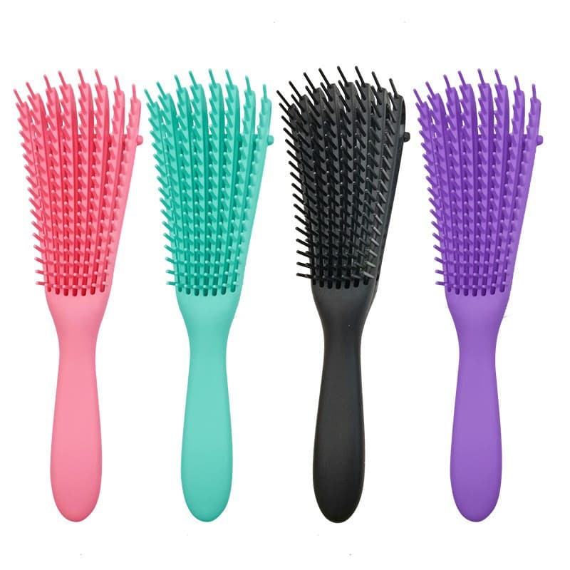 Fluffy Styling Comb Octopus Comb Hair Styling Tail Comb Massage Comb Hair Comb Straightening Rib Comb Plastic Hollow Comb