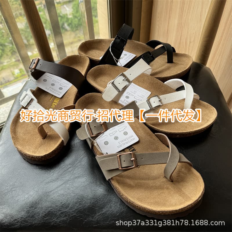 Cross-border foreign trade BK Birkenstock shoes Mayari thong toe slippers cork sandals outer wear men's and women's beach sandals Birkenstock shoes