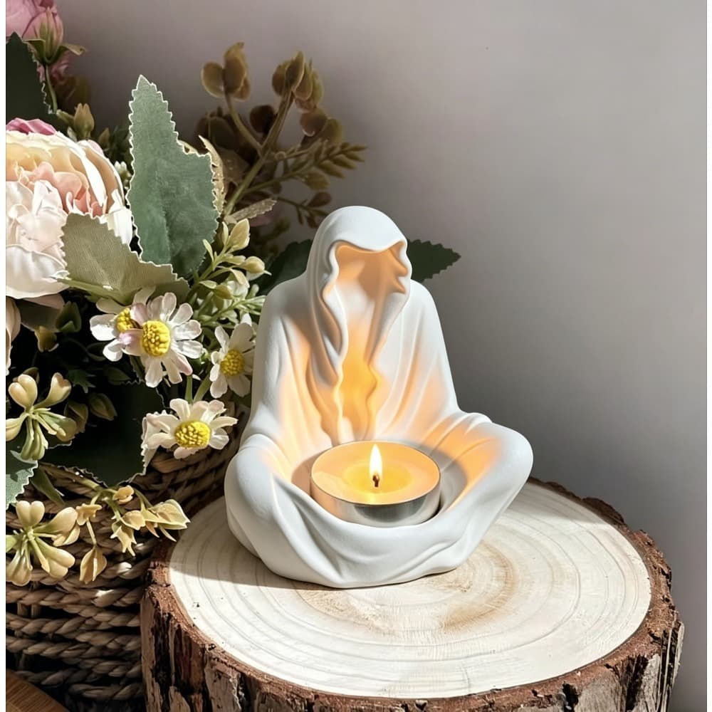 No-Face Candle Holder Silicone Mold DIY Epoxy Resin Plaster Aromatherapy Candle Home Decoration Ornament Mold