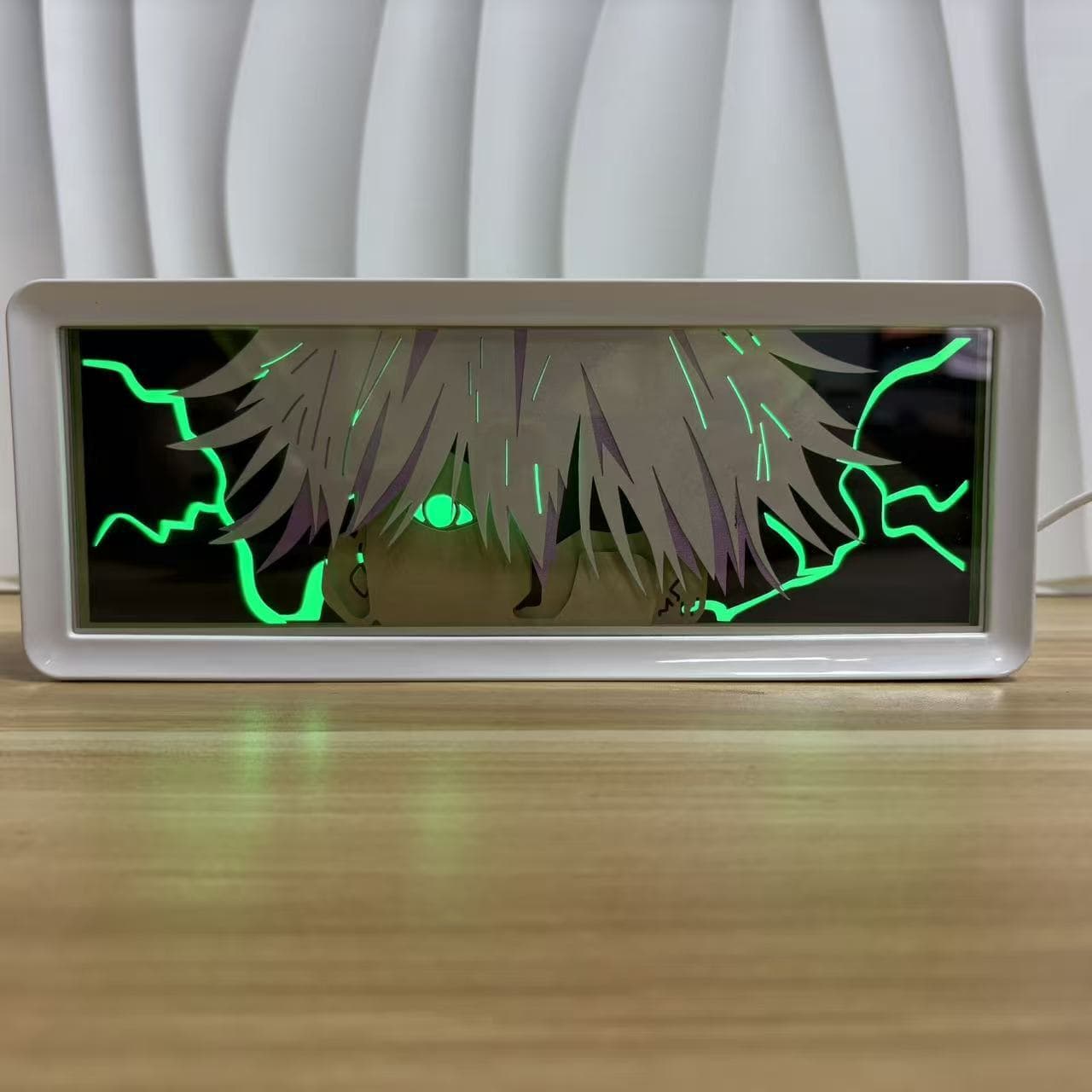 Independent Station Gojo Satoru 3D Stereo Engraving Rgb Remote Control Paper Carving Lamp Desktop Ornaments Atmosphere Lamp E-Sports Ornaments