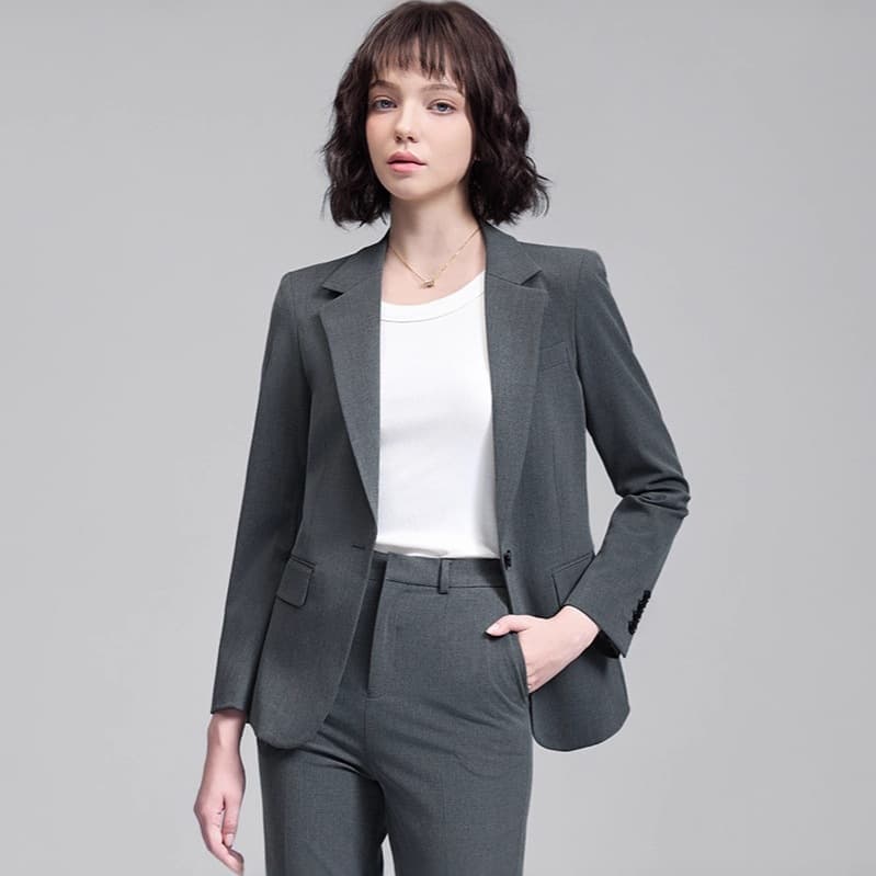 Sweet and Savory OL Blazer Autumn Winter Fashion Professional Small Lapel Jacket Women Formal Business Wear Meeting Workwear